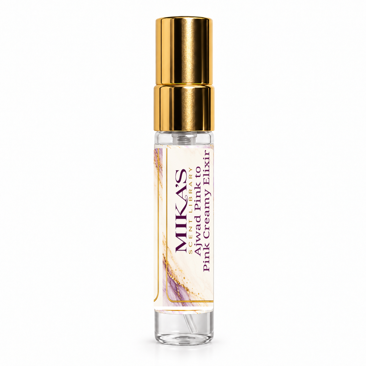Mika’s Scent Library 5 mL decant of Ajwad Pink to Pink Creamy Elixir by Lattafa